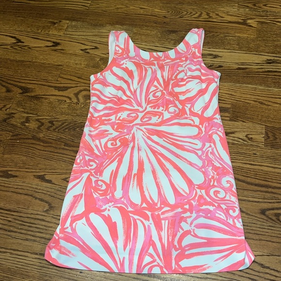 Lilly Pulitzer Callie Shift Dress Pink Sun Ray Shimmy Shimmy size Large NWT - Picture 2 of 9
